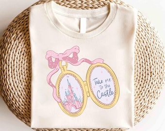 Camisa con lazo de coqueta del Castillo de Disney, Camisa con lazo del Castillo de Disney, Camisa del Reino Mágico de Disney, Camisa de viaje de chicas de Disney, Camisa de vacaciones de Disney