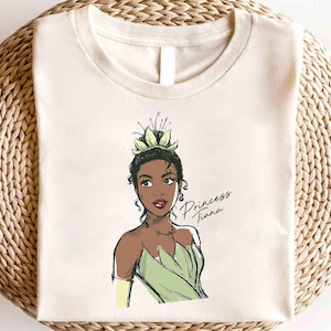 Disney Prinzessin Tiana Aquarell Shirt, Tiana Geburtstagsgeschenk Shirt, Disney Prinzessin und der Frosch Shirt, Tiana Retro Shirt, Disney Prinzessinnen Shirt