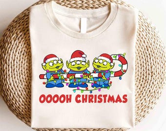 Toy Story Pizza Planet Ooooh kerstshirt, pizzaliefhebber kerstshirt, Toy Story Alien kerstshirt, kerstfeest T-shirt, kerstcadeau