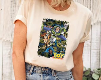 Camisa de Disney Pixar Toy Story, hasta el infinito y más allá de la camisa de Toy Story, camisa de personajes de la película de Toy Story, camisa de película de Toy Story, camisa de viaje de Disney