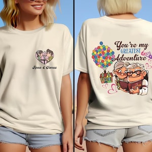 Disney Pixar Up House Balloons Couple Custom Shirt,Carl And Ellie Shirt,Disney You Are Always Be My Greatest Adventure Up Tee,Up Movie Shirt