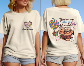 Disney Pixar Up House Balloons Couple Custom Shirt,Carl And Ellie Shirt,Disney You Are Always Be My Greatest Adventure Up Tee,Up Movie Shirt