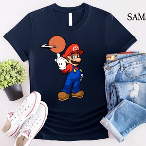 Super Mario Basketball Shirt, Super Mario Character Shirt, Personalized Mario Shirt, Personalized Kids Clothing, Super Mario Shirt