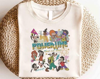 Disney 90s A Goofy Movie Powerline Stand Our Tour 95 Shirt, Max Roxanne Powerline Shirt, Disney A Goofy Movie Shirt, Disney A Goofy Shirt
