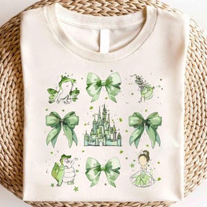 Disney die Prinzessin und der Frosch Kokette Bögen Aquarell Shirt, Tiana Geburtstag Shirt, Disney Prinzessin und der Frosch Shirt, Disney Tiana Shirt