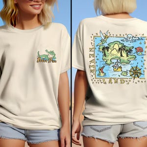 Disney Peter Pan Neverland Map Shirt, Disney Tinkerbell Shirt, Disney Peter Pan And Tinkerbell Shirt, Disney Peter Pan Matching Shirt
