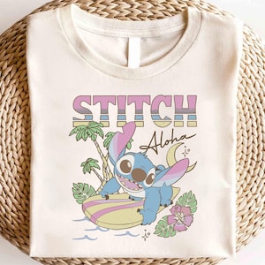 Maglietta Disney Stitch Aloha Tropic Surf, Maglietta Disney Stitch Aloha, Maglietta Stitch, Maglietta Ohana Means Family, Maglietta Magic Kingdom, Maglietta Hawaii