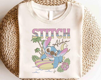 Disney Stitch Aloha Tropic Surf Shirt, Disney Stitch Aloha Shirt,Stitch Shirt, Ohana Means Family Shirt, Magic Kingdom Shirt, Hawaii Shirt