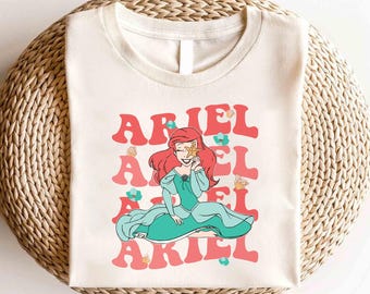 Shirt Disney de kleine zeemeermin, shirt Ariel Flounder, shirt prinses Ariel, shirt Disney Girls reis, shirt prinses verjaardag, prinses verjaardag shirt, shirt Disney trip