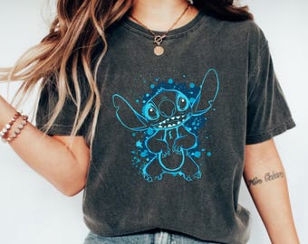 Disney Lilo And Stitch Silhouette Portrait Shirt, Disney Stitch Shirt, Stitch Ohana Shirt, Ohana Means Family Shirt,Magic Kingdom Shirt