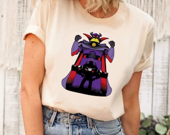 Disney Toy Story Zurg detrás de Buzz Lightyear camisa, camisa Buzz Lightyear, camisa de película Toy Story, camisa de personajes de Toy Story, Buzz Lightyear