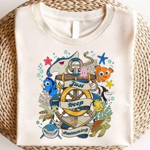 Disney Just Keep Swimming Finding Shirt,Finding Nemo Shirt,Animal Kingdom Tee,Finding Nemo Character Shirt,Finding Nemo Birthday Party Shirt