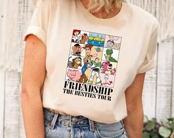 Disney Toy Story Friendship The Besties Tour Camisa, Camisa Toy Story, Camisa Toy Story Land, Camisa de personajes de la película Toy Story, Cumpleaños de Toy Story