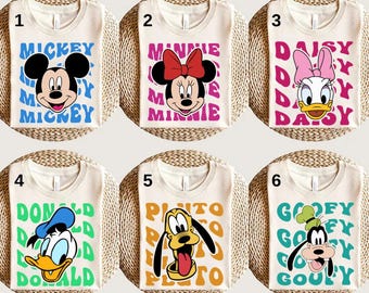 Mickey And Friends Custom Shirt, Disney Characters Shirt,Disney Mickey Kids Shirt, Mickey Minnie Shirt, Minnie Shirt, Daisy And Donald Shirt