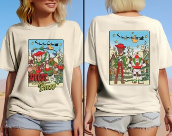 Disney Toy Story Buzz Lightyear and Woody Christmas Shirt, To Infinity and Beyond Shirt,Christmas Party Shirt, Disney Matching Christmas Tee