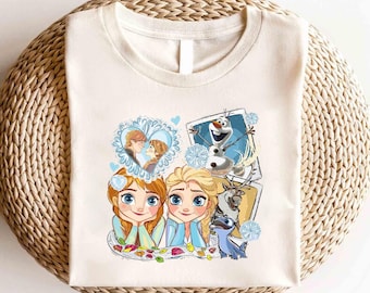 Camiseta dos personagens de Frozen da Disney, camiseta da princesa Elsa da Disney, camiseta da princesa Anna da Disney, camiseta da princesa Frozen da Disney, camiseta do Magic Kingdom da Disney