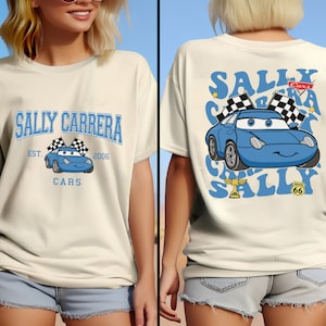 Two Sided Disney Sally Carrera Shirt,Radiator Springs Tee,Cars Sally Shirt,Cars Characters Tee,Piston Cup Tee, Sally Carrera Est 2006 Shirt