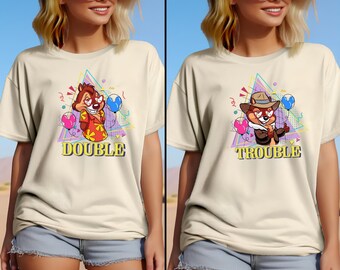 Disney Chip and Dale Shirt, Disney Vacation Shirt, Magic Kingdom Shirt, Double Trouble Shirt, Disney Couple Shirt, Disney Besties Trip Shirt