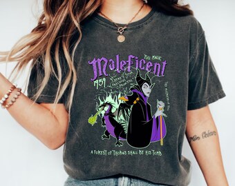 Disney vintage malafide portret shirt, Disney Doornroosje schurken T-shirt, Disney Villains malafide shirt, Disney Magic Kingdom shirt