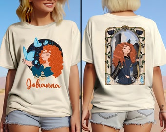 Disney Princess Merida Two-Sided Shirt, Princess Shirt, Girls Trip Shirt, Girl's Birthday Trip Shirt, Disney Princess Merida Be Brave Shirt