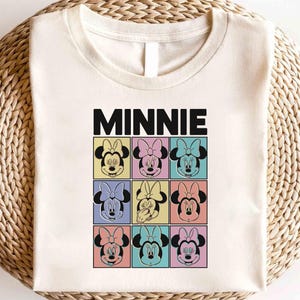 Disney Retro Minnie Mouse Shirt, Disneyland Minnie Shirt, Vintage Minnie Shirt, Classic Minnie Tee,Disney Mickey and Friends Checkered Shirt