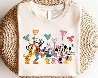 Chemise ballon Disney Mickey et ses amis, chemise personnages Mickey Disney, chemise Disney Mickey et ses amis, chemise Disney Mickey, chemise famille Disney