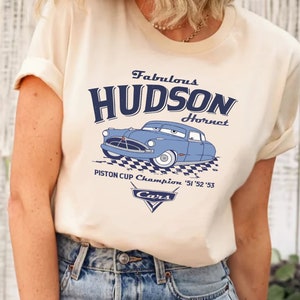 Retro Disney Cars Fabulous Hudson Hornet Shirt, Pixar Doc Hudson T-shirt, Piston Cup Legend Tee, Pixar Car Movie, Disney Car Doc Shirt