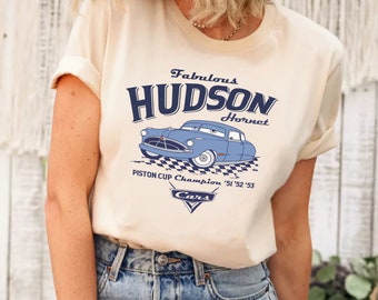 Retro Disney Cars Fabulous Hudson Hornet Shirt, Pixar Doc Hudson T-shirt, Piston Cup Legend Tee, Pixar Car Movie, Disney Car Doc Shirt