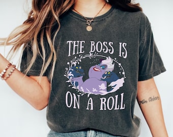 Disney-skurkar Ursula den lilla sjöjungfrun-tröja, Disney Bossen är på gång-tröja, Disney-skurkar-tröja, Disney Magic Kingdom-tröja