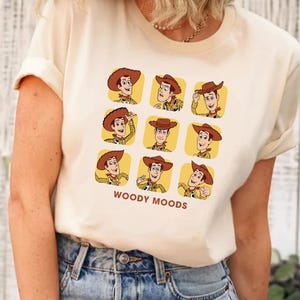 Disney Pixar Toy Story Woody Moods Shirt, Toy Story Woody Shirt, Toy Story Character Shirt, Toy Story Sheriff Woody Tee, Sheriff Woody Shirt