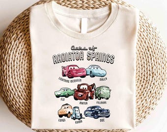 Disney Cars Lightning Mcqueen Shirt, Disney Tow Mater Shirt, Disney Cars Character Shirt, Disney Cars Matching Shirt, Radiator Springs Shirt