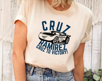Shirt Disney Cars Cruz Ramirez, shirt Piston Cup Cars Racing, shirt Pixar Lightening McQueen, shirt Cruz Ramirez, verjaardagscadeau kinderen
