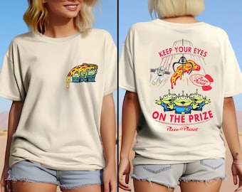 Dwustronna koszulka Disney Toy Story Aliens, Koszulka Toy Story Pizza Planet, Koszulka Disney Alien, Koszulka Pizza Lover, Koszulka Pizza Planet, Urodziny Disneya