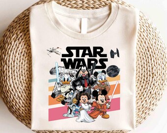 Disney Mickey And Friends Star Wars Characters Shirt, Disney Star Wars Shirt, Star Wars Gift, Mickey And Minnie Shirt, Magic Kingdom Shirt