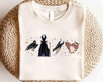 Disney vintage malafide portret shirt, Disney Doornroosje schurken shirt, Disney vakantie shirt, Magic Kingdom shirt, Disney trip shirt