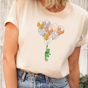 Disney Pascal With Mickey Balloon Shirt, Rapunzel Princess Shirt, Pascal Rapunzel Shirt, Disney Tangled Rapunzel Shirt, Disney Pascal Shirt