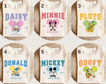 Mickey And Friends Custom Shirt, Disney Mickey Characters Shirt, Mickey Minnie Shirt, Daisy And Donald Shirt, Disney Family Vacation Shirt