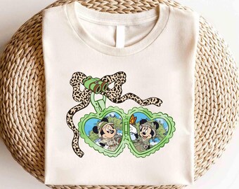 Disney Mickey And Minnie Safari Coquette Bow Shirt, Disney Animal Kingdom Matching Shirt, Disney Safari Mode Shirt, Mickey Safari Bow Shirt