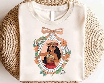 Disney Prinzessin Moana Kokette Bögen Shirt, Disney Mädchen Shirt, Disney Prinzessin Moana Shirt, Disney Moana 2 Film Shirt, Kokette Bögen Shirt
