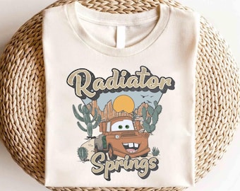 Chemise Cars Disney Tow Mater, chemise McQueen Cars, chemise de champion de la Piston Cup, chemise Tow Mater, chemise d'anniversaire de voitures, chemise voitures radiateur ressorts