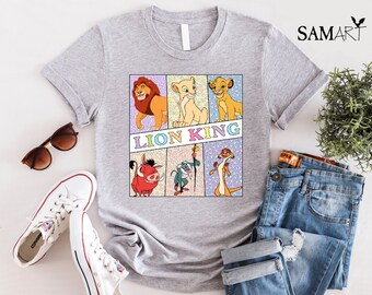 Vintage Disney Lion King Characters Group Squad Shirt, Animated