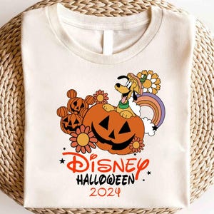 Disney Mickey and Friends Halloween 2024 Shirt,Spooky Season Shirt,Pluto Halloween Shirt, Trick Or Treat Shirt, Disney Halloween Party Shirt