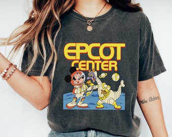 Disney Epcot Mickey Mouse & Figment Astronaut 1982 Retro Shirt, Mickey Friends Epcot Center Shirt, Figment Epcot Shirt, Family Birthday Gift