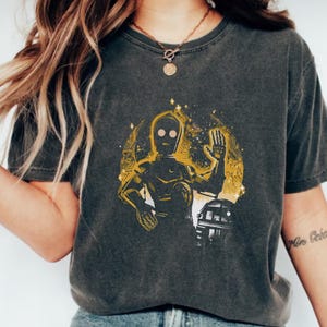Disney Star Wars R2-D2 C-3PO Shirt, Disney R2D2 Silhouette Portrait Shirt, Galaxy&#39;s Edge Shirt, Star Wars Group Shirt, Star Wars Fan Shirt