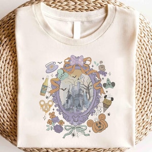 Disney Coquette Bow Halloween Shirt, Spooky Season Shirt, Disney Mickey Halloween Shirt,Disney Pumpkin Shirt, Disney Halloween Party Shirt