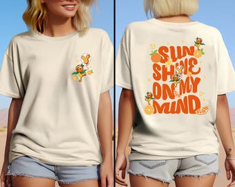 Disney Orange Bird Two-Sided Shirt, Sun Shine on my Mind Shirt, Sunshine On My Mind Disneyworld Tee, Orange Bird Shirt, Disney Kids Shirt