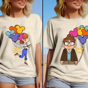 Disney Pixar Up House Balloons Couple Shirt,Disney Carl And Ellie Shirt,Disney You Are Always Be My Greatest Adventure Up Tee,Up Movie Shirt