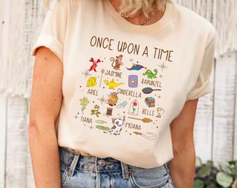 Es war einmal Prinzessin Shirt, Disney Prinzessin Shirt, Mädchen Geburtstag Shirt, Mädchen Reise Shirt, Prinzessin Geschenk, Prinzessin Charakter Shirt