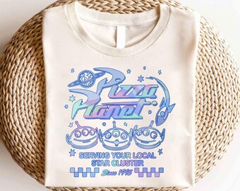 Camiseta de Toy Story Pizza Planet, camiseta de Disney Pizza Planet, camiseta para amantes de la pizza, camiseta de extraterrestre de Toy Story, camiseta de viaje a Disney, camiseta de vacaciones en Disneyland