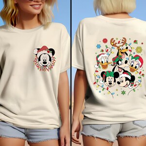Disney Mickey and Friends Custom Christmas Shirt,Disney Mickey Christmas Lights Shirt,Christmas Party Shirt, Disney Matching Christmas Shirt
